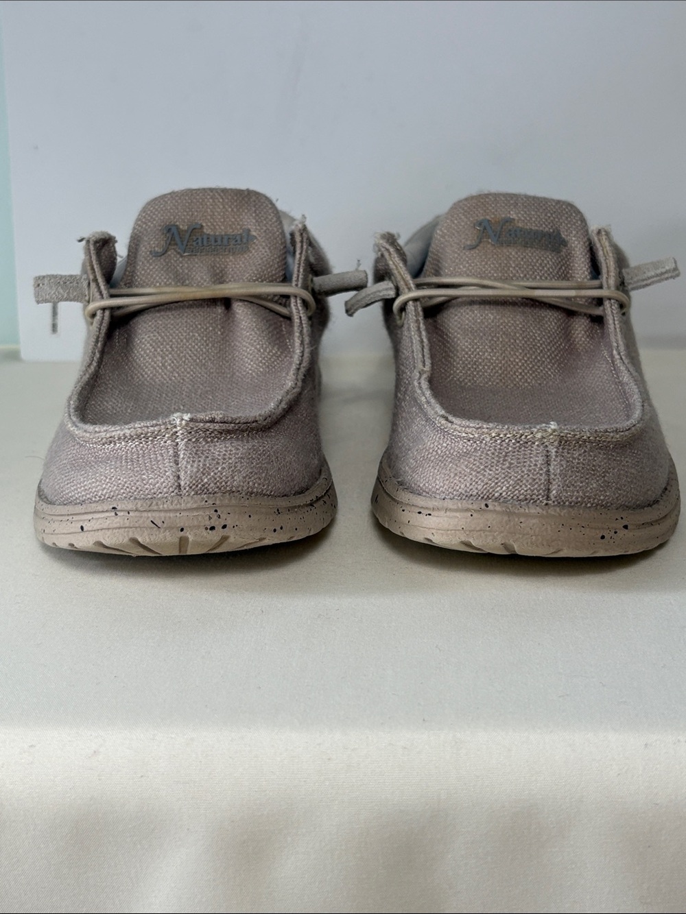 Natural Reflections Women's Beige Canvas Loafers